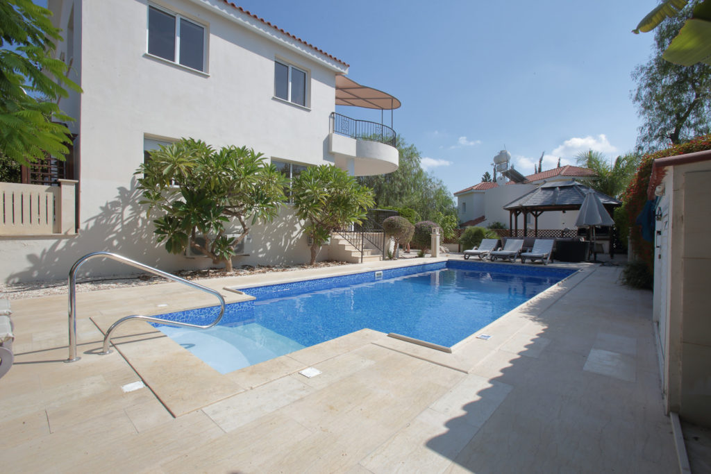 Marina Villa pool aerial